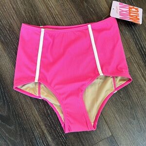 Kortni Jeane Ribbed Azalea Pink Lined Up Bottoms
